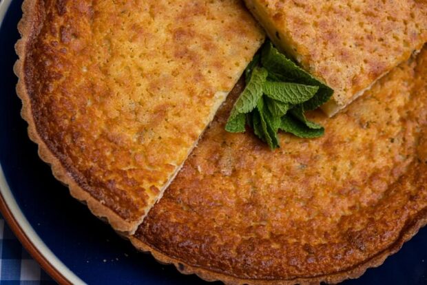 Flaó, tipica torta di formaggio, Can Jeroni panificio, Sant Francesc, Formentera, Isole Pitiusas, Comunità Baleari, Spagna